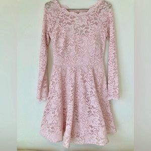 NWOT My Michelle blush pink floral sparkly lace formal dress